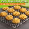 imageSpring Chef 10 x 15 Inch Stainless Steel Cooling Rack for Cooking ampamp Baking  Heavy Duty Cookie Cooling Rack for Kitchen  Oven Safe  Fits Jelly Roll Pan  Dishwasher Safe2 Pack