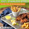 imageSpring Chef 10 x 15 Inch Stainless Steel Cooling Rack for Cooking ampamp Baking  Heavy Duty Cookie Cooling Rack for Kitchen  Oven Safe  Fits Jelly Roll Pan  Dishwasher Safe2 Pack