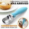 imageSpring Chef 188 Stainless Steel Ice Cream Scoop with Soft Grip Handle  Heavy Duty Ice Cream Scooper for Gelato Sorbet Cookie Dough Melon Sundae  Dishwasher Safe Kitchen Tool  BlackBlue Aqua Sky