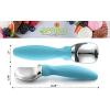 imageSpring Chef 188 Stainless Steel Ice Cream Scoop with Soft Grip Handle  Heavy Duty Ice Cream Scooper for Gelato Sorbet Cookie Dough Melon Sundae  Dishwasher Safe Kitchen Tool  BlackBlue Aqua Sky