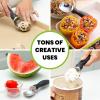 imageSpring Chef 188 Stainless Steel Ice Cream Scoop with Soft Grip Handle  Heavy Duty Ice Cream Scooper for Gelato Sorbet Cookie Dough Melon Sundae  Dishwasher Safe Kitchen Tool  BlackBlack