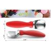 imageSpring Chef 188 Stainless Steel Ice Cream Scoop with Soft Grip Handle  Heavy Duty Ice Cream Scooper for Gelato Sorbet Cookie Dough Melon Sundae  Dishwasher Safe Kitchen Tool  BlackRed
