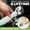 imageSpring Chef 188 Stainless Steel Ice Cream Scoop with Soft Grip Handle  Heavy Duty Ice Cream Scooper for Gelato Sorbet Cookie Dough Melon Sundae  Dishwasher Safe Kitchen Tool  BlackMint