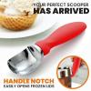 imageSpring Chef 188 Stainless Steel Ice Cream Scoop with Soft Grip Handle  Heavy Duty Ice Cream Scooper for Gelato Sorbet Cookie Dough Melon Sundae  Dishwasher Safe Kitchen Tool  BlackRed