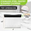 imageSpring Chef Dough Bench Scraper for Baking with Markings  Stainless Steel Kitchen Dough Cutter Tool with Bowl Pastry Scraper for Pizza Bread Pastries  Bench Knife  Dishwasher Safe  BlackBlack