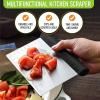 imageSpring Chef Dough Bench Scraper for Baking with Markings  Stainless Steel Kitchen Dough Cutter Tool with Bowl Pastry Scraper for Pizza Bread Pastries  Bench Knife  Dishwasher Safe  BlackBlack