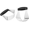 imageSpring Chef Dough Blender For Baking Heavy Duty Dough Cutter Tool Stainless Steel Pastry Cutter Tool with Sharp ampamp Sturdy Blades Pastry Blender for Easy Mixing Dishwasher Safe  XL Size  BlackBlack