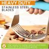 imageSpring Chef Dough Blender For Baking Heavy Duty Dough Cutter Tool Stainless Steel Pastry Cutter Tool with Sharp ampamp Sturdy Blades Pastry Blender for Easy Mixing Dishwasher Safe  XL Size  BlackBlue Aqua Sky