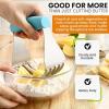 imageSpring Chef Dough Blender For Baking Heavy Duty Dough Cutter Tool Stainless Steel Pastry Cutter Tool with Sharp ampamp Sturdy Blades Pastry Blender for Easy Mixing Dishwasher Safe  XL Size  BlackBlue Aqua Sky