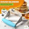 imageSpring Chef Dough Blender For Baking Heavy Duty Dough Cutter Tool Stainless Steel Pastry Cutter Tool with Sharp ampamp Sturdy Blades Pastry Blender for Easy Mixing Dishwasher Safe  XL Size  BlackBlue Aqua Sky