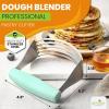 imageSpring Chef Dough Blender For Baking Heavy Duty Dough Cutter Tool Stainless Steel Pastry Cutter Tool with Sharp ampamp Sturdy Blades Pastry Blender for Easy Mixing Dishwasher Safe  XL Size  BlackMint