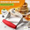 imageSpring Chef Dough Blender For Baking Heavy Duty Dough Cutter Tool Stainless Steel Pastry Cutter Tool with Sharp ampamp Sturdy Blades Pastry Blender for Easy Mixing Dishwasher Safe  XL Size  BlackRed