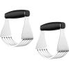 imageSpring Chef Dough Blender For Baking Heavy Duty Dough Cutter Tool Stainless Steel Pastry Cutter Tool with Sharp ampamp Sturdy Blades Pastry Blender for Easy Mixing Dishwasher Safe  XL Size  BlackBlack