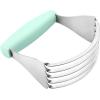 imageSpring Chef Dough Blender For Baking Heavy Duty Dough Cutter Tool Stainless Steel Pastry Cutter Tool with Sharp ampamp Sturdy Blades Pastry Blender for Easy Mixing Dishwasher Safe  XL Size  BlackMint