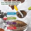 imageSpring Chef Dual Sided Magnetic Measuring Spoons Set MultiColor ampamp Stainless Steel Handheld ZesterFine Grater Black  2 Product Bundle
