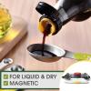 imageSpring Chef Dual Sided Magnetic Measuring Spoons Set MultiColor ampamp Stainless Steel Handheld ZesterFine Grater Black  2 Product Bundle