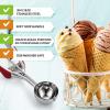 imageSpring Chef Extra Large Cookie Scoop 188 Stainless Steel Melon Baller Scoop Spring Loaded Trigger Release for Cookie Dough Ice Cream Meatball Cupcake 55 tablespoon tbsp portion 10 BlackRed