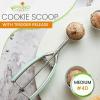 imageSpring Chef Extra Large Cookie Scoop 188 Stainless Steel Melon Baller Scoop Spring Loaded Trigger Release for Cookie Dough Ice Cream Meatball Cupcake 55 tablespoon tbsp portion 10 BlackMint