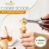 imageSpring Chef Extra Large Cookie Scoop 188 Stainless Steel Melon Baller Scoop Spring Loaded Trigger Release for Cookie Dough Ice Cream Meatball Cupcake 55 tablespoon tbsp portion 10 BlackBlack