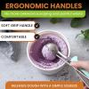 imageSpring Chef Extra Large Cookie Scoop 188 Stainless Steel Melon Baller Scoop Spring Loaded Trigger Release for Cookie Dough Ice Cream Meatball Cupcake 55 tablespoon tbsp portion 10 BlackMint