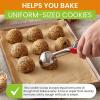 imageSpring Chef Extra Large Cookie Scoop 188 Stainless Steel Melon Baller Scoop Spring Loaded Trigger Release for Cookie Dough Ice Cream Meatball Cupcake 55 tablespoon tbsp portion 10 BlackRed