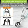 imageSpring Chef Extra Large Cookie Scoop 188 Stainless Steel Melon Baller Scoop Spring Loaded Trigger Release for Cookie Dough Ice Cream Meatball Cupcake 55 tablespoon tbsp portion 10 BlackMint