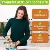 imageSpring Chef Extra Large Cookie Scoop 188 Stainless Steel Melon Baller Scoop Spring Loaded Trigger Release for Cookie Dough Ice Cream Meatball Cupcake 55 tablespoon tbsp portion 10 BlackBlack