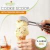imageSpring Chef Extra Large Cookie Scoop 188 Stainless Steel Melon Baller Scoop Spring Loaded Trigger Release for Cookie Dough Ice Cream Meatball Cupcake 55 tablespoon tbsp portion 10 BlackBlack