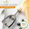 imageSpring Chef Extra Large Cookie Scoop 188 Stainless Steel Melon Baller Scoop Spring Loaded Trigger Release for Cookie Dough Ice Cream Meatball Cupcake 55 tablespoon tbsp portion 10 BlackBlack