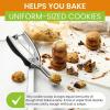 imageSpring Chef Extra Large Cookie Scoop 188 Stainless Steel Melon Baller Scoop Spring Loaded Trigger Release for Cookie Dough Ice Cream Meatball Cupcake 55 tablespoon tbsp portion 10 BlackBlack