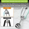 imageSpring Chef Extra Large Cookie Scoop 188 Stainless Steel Melon Baller Scoop Spring Loaded Trigger Release for Cookie Dough Ice Cream Meatball Cupcake 55 tablespoon tbsp portion 10 BlackMint