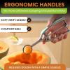 imageSpring Chef Extra Large Cookie Scoop 188 Stainless Steel Melon Baller Scoop Spring Loaded Trigger Release for Cookie Dough Ice Cream Meatball Cupcake 55 tablespoon tbsp portion 10 BlackMint