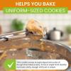 imageSpring Chef Extra Large Cookie Scoop 188 Stainless Steel Melon Baller Scoop Spring Loaded Trigger Release for Cookie Dough Ice Cream Meatball Cupcake 55 tablespoon tbsp portion 10 BlackMint