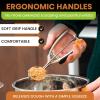 imageSpring Chef Extra Large Cookie Scoop 188 Stainless Steel Melon Baller Scoop Spring Loaded Trigger Release for Cookie Dough Ice Cream Meatball Cupcake 55 tablespoon tbsp portion 10 BlackBlack