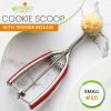 imageSpring Chef Extra Large Cookie Scoop 188 Stainless Steel Melon Baller Scoop Spring Loaded Trigger Release for Cookie Dough Ice Cream Meatball Cupcake 55 tablespoon tbsp portion 10 BlackRed
