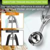 imageSpring Chef Extra Large Cookie Scoop 188 Stainless Steel Melon Baller Scoop Spring Loaded Trigger Release for Cookie Dough Ice Cream Meatball Cupcake 55 tablespoon tbsp portion 10 BlackMint
