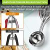 imageSpring Chef Extra Large Cookie Scoop 188 Stainless Steel Melon Baller Scoop Spring Loaded Trigger Release for Cookie Dough Ice Cream Meatball Cupcake 55 tablespoon tbsp portion 10 BlackRed