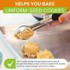 imageSpring Chef Extra Large Cookie Scoop 188 Stainless Steel Melon Baller Scoop Spring Loaded Trigger Release for Cookie Dough Ice Cream Meatball Cupcake 55 tablespoon tbsp portion 10 BlackBlack