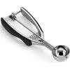 imageSpring Chef Extra Large Cookie Scoop 188 Stainless Steel Melon Baller Scoop Spring Loaded Trigger Release for Cookie Dough Ice Cream Meatball Cupcake 55 tablespoon tbsp portion 10 BlackBlack