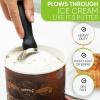 imageSpring Chef Ice Cream Scoop with Soft Grip Handle Professional Heavy Duty Sturdy Scooper Premium Kitchen Tool for Cookie Dough Gelato Sorbet MangoBlack