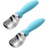 imageSpring Chef Ice Cream Scoop with Soft Grip Handle Professional Heavy Duty Sturdy Scooper Premium Kitchen Tool for Cookie Dough Gelato Sorbet MangoBlue Aqua Sky