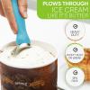 imageSpring Chef Ice Cream Scoop with Soft Grip Handle Professional Heavy Duty Sturdy Scooper Premium Kitchen Tool for Cookie Dough Gelato Sorbet MangoBlue Aqua Sky