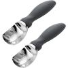 imageSpring Chef Ice Cream Scoop with Soft Grip Handle Professional Heavy Duty Sturdy Scooper Premium Kitchen Tool for Cookie Dough Gelato Sorbet MangoGray