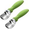 imageSpring Chef Ice Cream Scoop with Soft Grip Handle Professional Heavy Duty Sturdy Scooper Premium Kitchen Tool for Cookie Dough Gelato Sorbet MangoGreen