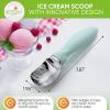 imageSpring Chef Ice Cream Scoop with Soft Grip Handle Professional Heavy Duty Sturdy Scooper Premium Kitchen Tool for Cookie Dough Gelato Sorbet MangoMint