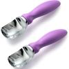 imageSpring Chef Ice Cream Scoop with Soft Grip Handle Professional Heavy Duty Sturdy Scooper Premium Kitchen Tool for Cookie Dough Gelato Sorbet MangoOrchid