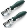 imageSpring Chef Ice Cream Scoop with Soft Grip Handle Professional Heavy Duty Sturdy Scooper Premium Kitchen Tool for Cookie Dough Gelato Sorbet MangoPine Green