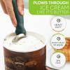 imageSpring Chef Ice Cream Scoop with Soft Grip Handle Professional Heavy Duty Sturdy Scooper Premium Kitchen Tool for Cookie Dough Gelato Sorbet MangoPine Green