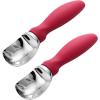 imageSpring Chef Ice Cream Scoop with Soft Grip Handle Professional Heavy Duty Sturdy Scooper Premium Kitchen Tool for Cookie Dough Gelato Sorbet MangoPink