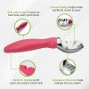 imageSpring Chef Ice Cream Scoop with Soft Grip Handle Professional Heavy Duty Sturdy Scooper Premium Kitchen Tool for Cookie Dough Gelato Sorbet MangoPink